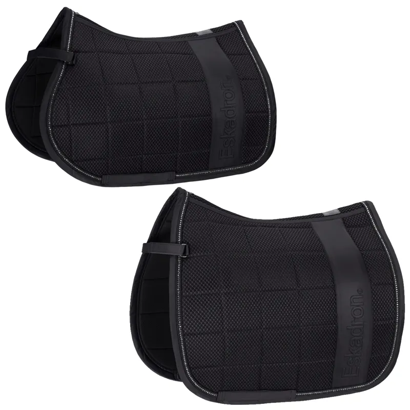 Eskadron Big Square Mesh Crystal Saddlecloth Reflexx SS23 - Deep Grey